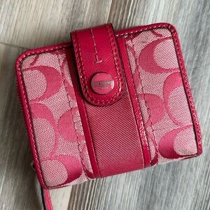 Coach Pink and Beige Wallet